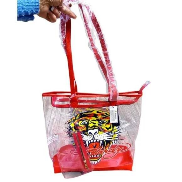Ed Hardy NEW Clear Tiger Tote NWT Retail $159 - Picture 2 of 4